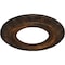 Ekena Millwork Claremont Ceiling Medallion (Fits Canopies up to 5 5/8"), Hand-Painted Rust, 9"OD x 4 1/2"ID x 1/2"P CM09CLRUS - alternate 4